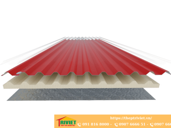 Giá tôn xốp Hoa Sen 1m2 bao nhiêu tiền? Các loại xốp & bảng giá mới 8 Tôn 3 lớp chống nóng