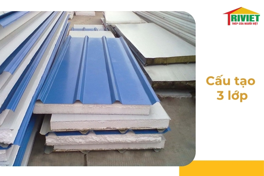 Báo giá tôn xốp Việt Nhật chống nóng hiệu quả, loại tốt mới nhất 2025 2 cấu tạo tôn màu Việt Nhật